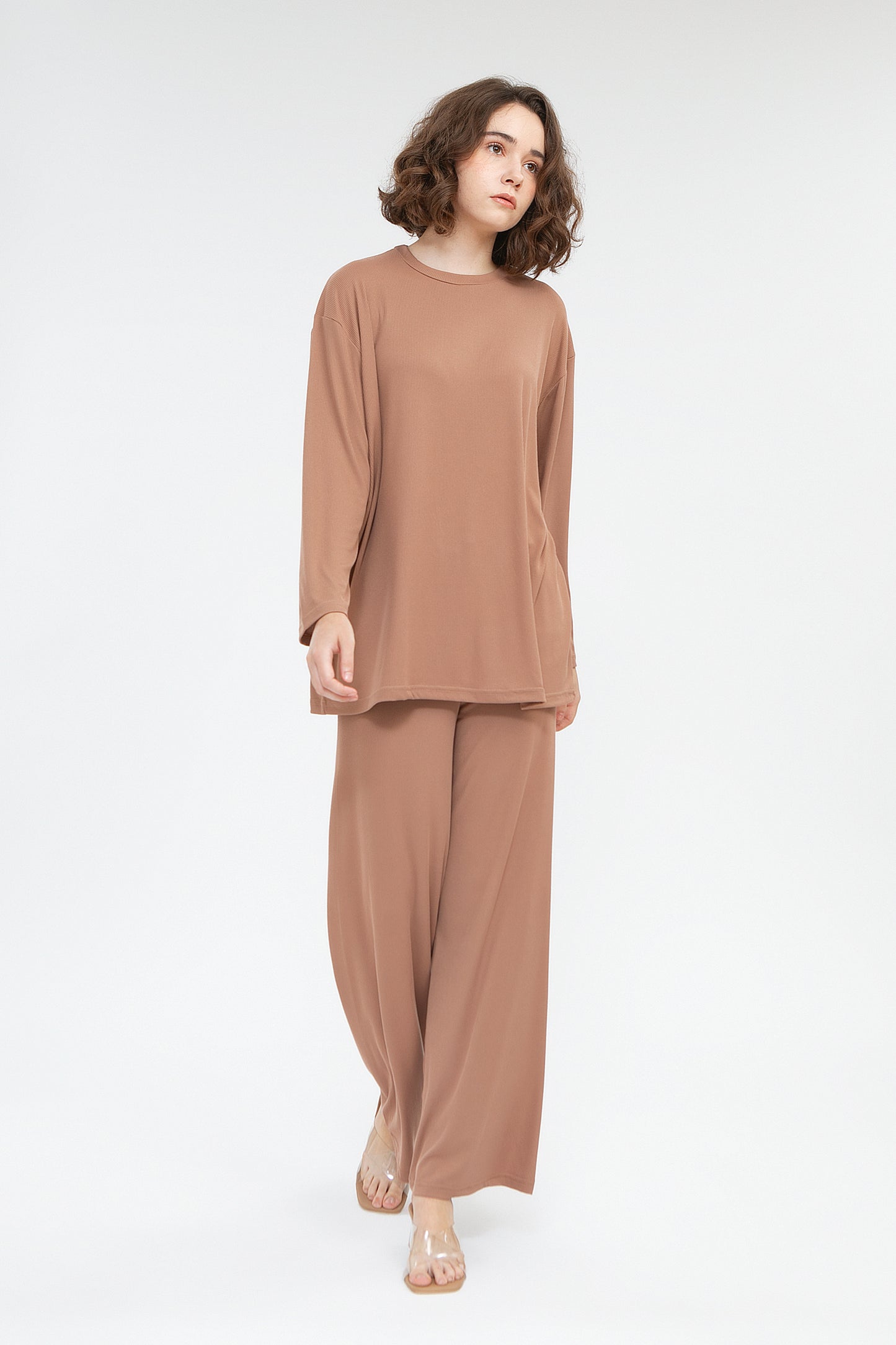 Camani Premium Knit Set Busui: Mocca (Big Size)