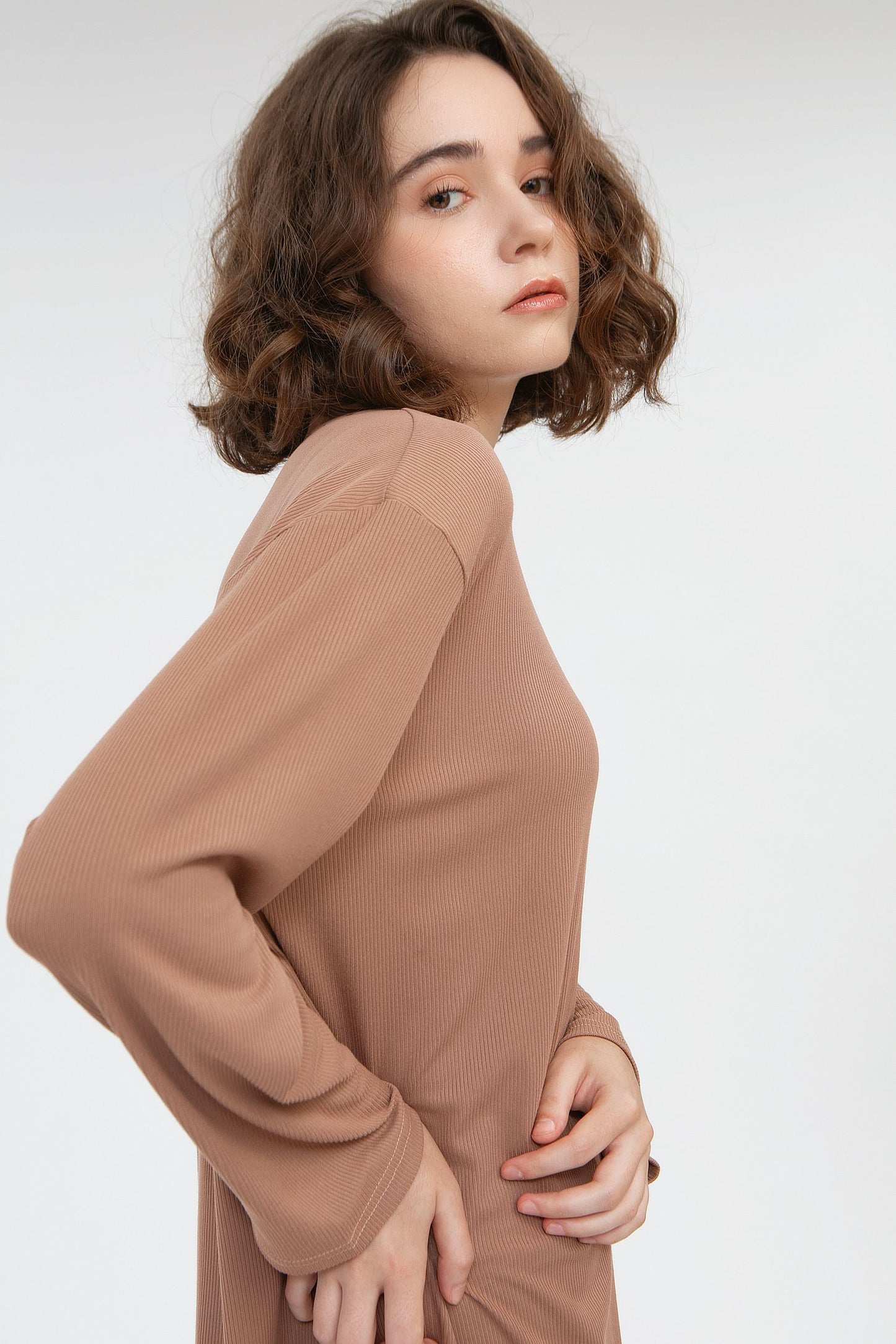 Camani Premium Knit Set Busui: Mocca (Big Size)