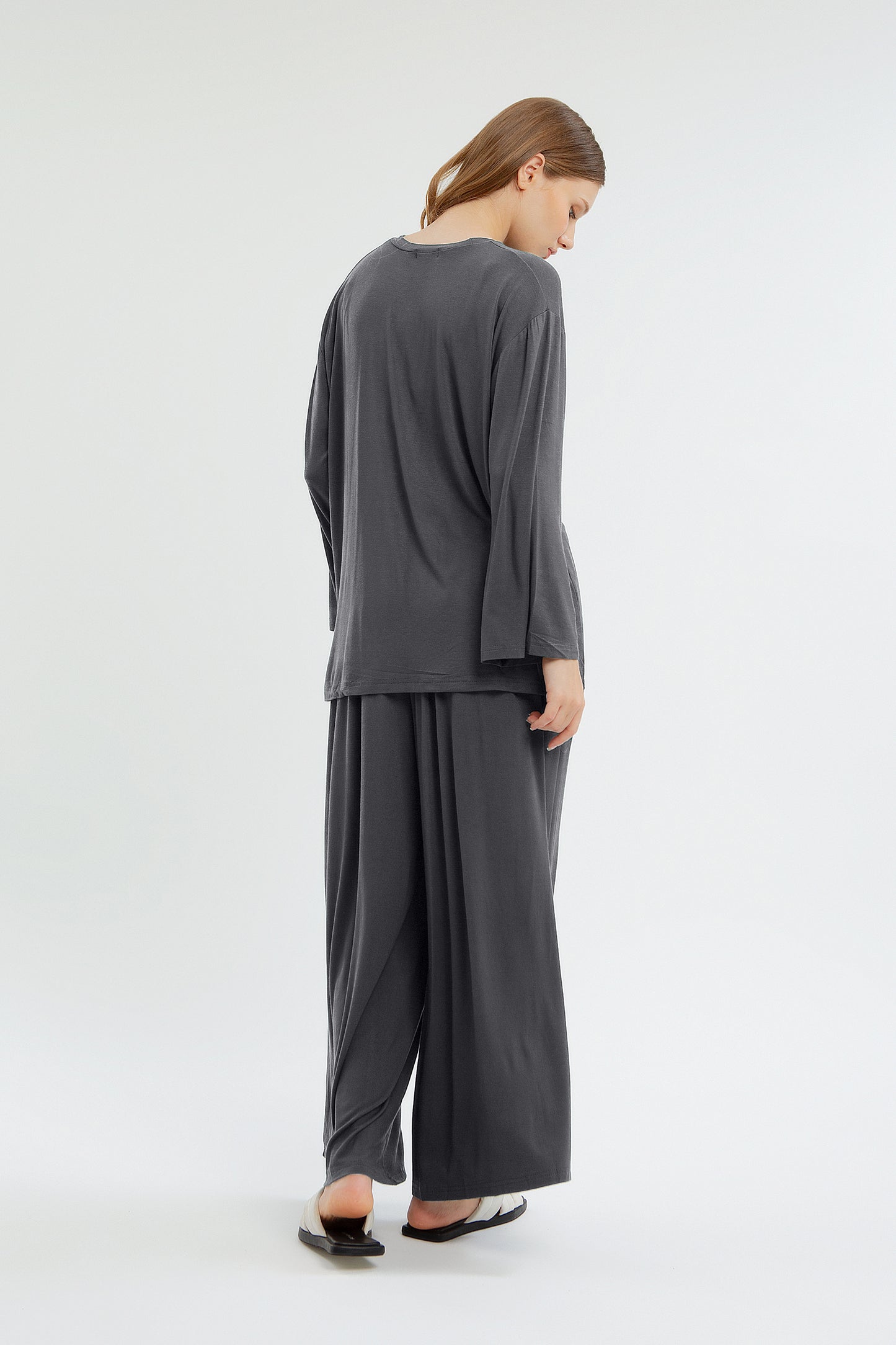 Camani Basic Pajama Longsleeve: Dark Grey