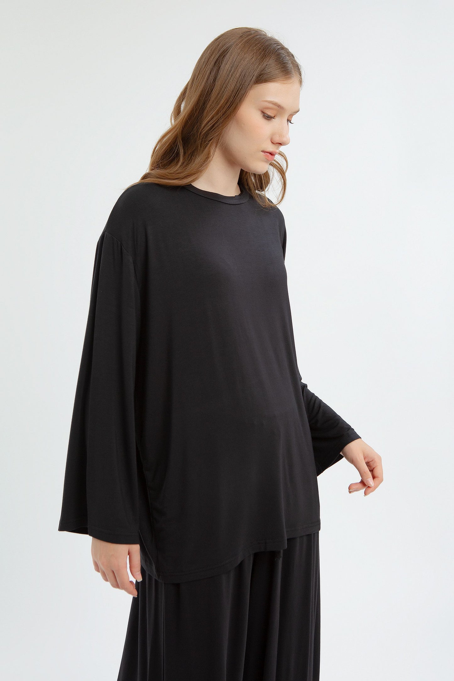 Camani Basic Pajama Longsleeve: Black