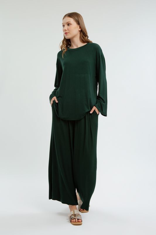 Camani Basic Pajama Longsleeve: Dark Bottle