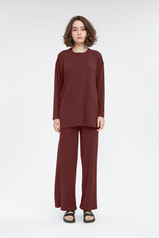 Camani Premium Knit Set: Dark Rosewood (Big Size)