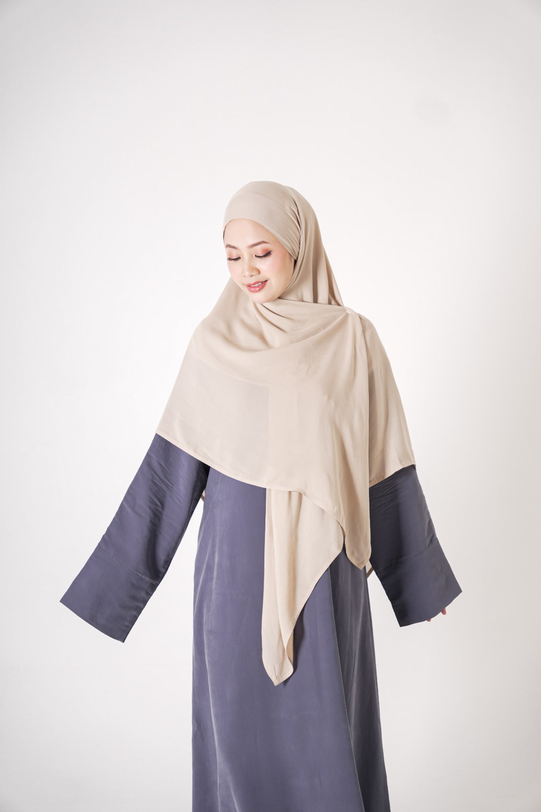 Camani Cupro Basic Abaya - Soft Denim