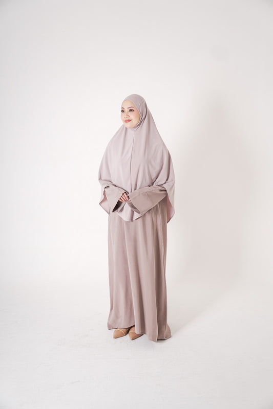 Camani Cupro Basic Abaya - Latte