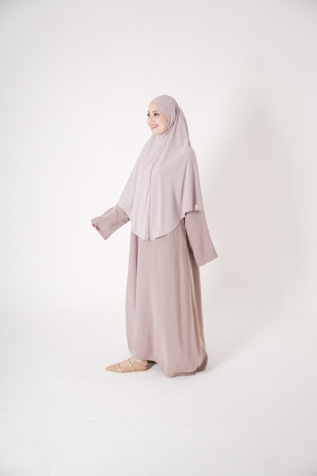 Camani Cupro Basic Abaya - Latte