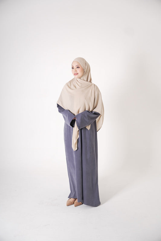 Camani Cupro Basic Abaya - Soft Denim