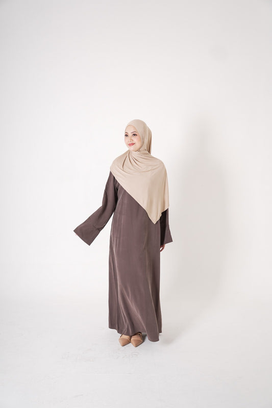 Camani Cupro Basic Abaya - Truffle