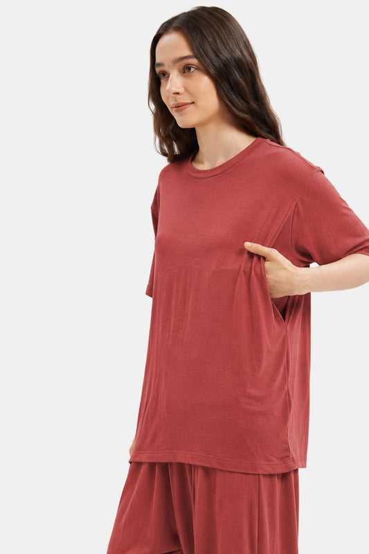 Basic Pajama Set Busui: Salmon