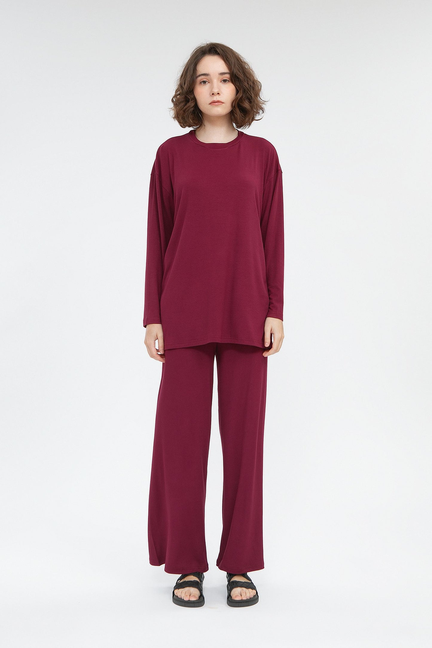 Premium Knit Set: Maroon