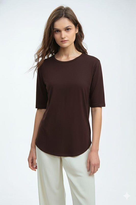 [PRE ORDER 5 DAYS] Camani Round Top: Chocolate