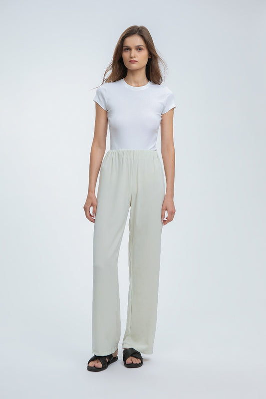 [PRE ORDER 5 DAYS] Camani Silk Pants: Cream